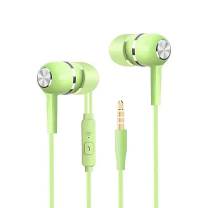 3.5mm Jack Wired Plug Comfortable In-Ear Music Gear 3.5mm Wired Headphones For Smartphone PC Laptop Microphone Volume Control