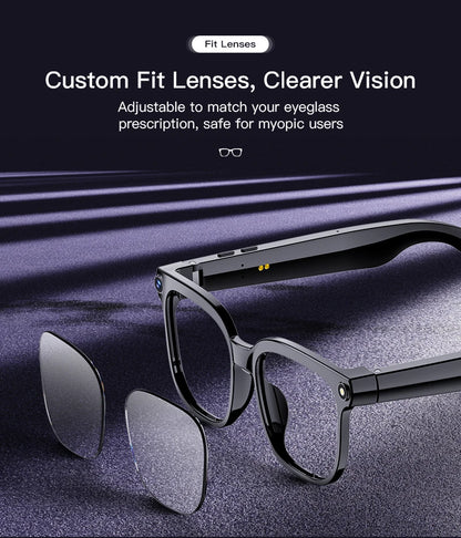 New AI Smart Glasses 8 Million HD Pixels Camera Photo 1080P HD Video Recording Sunglasses Call Music Play Men Women Glasses 2026