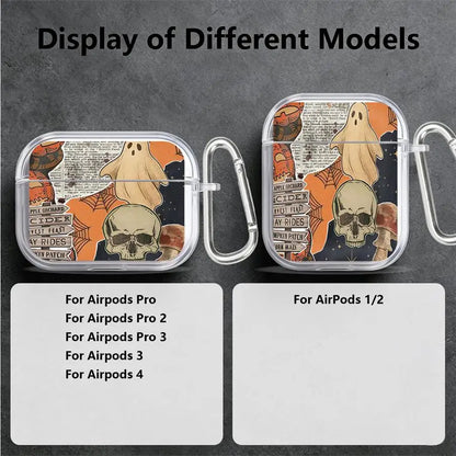 Hot Ghost Collage Print Case For Airpods 5 Pro3 2 Pro Pro2 4 3 1 Clear Earphone Cases Cover
