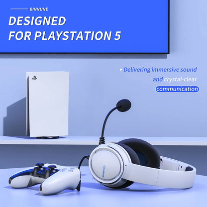BINNUNE BG02 Headsets Gamer for PS4 PS5 Xbox Series X|S Xbox One PC Switch Wired Gaming Headphones for Playstation 5 Xbox 1