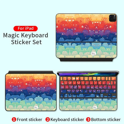 Suitable For Magic Keyboard Skin Sticker 2025 iPad Pro M4 11/13 Inch iPad A16 11in iPad Air M2/4 11 Tablet Sticker Full Decal