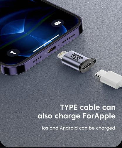 Micro USB To Type C Adapter Mini USB To USB C 480Mbps Fast Data Charging Connector USBC To Lightning Adapter For iphone Android