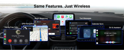 2026 Upgraded 2-in-1 Wireless CarPlay Adapter for iPhone & Android Auto, Plug and Play Wired to Wireless Dongle with Fast Auto-C