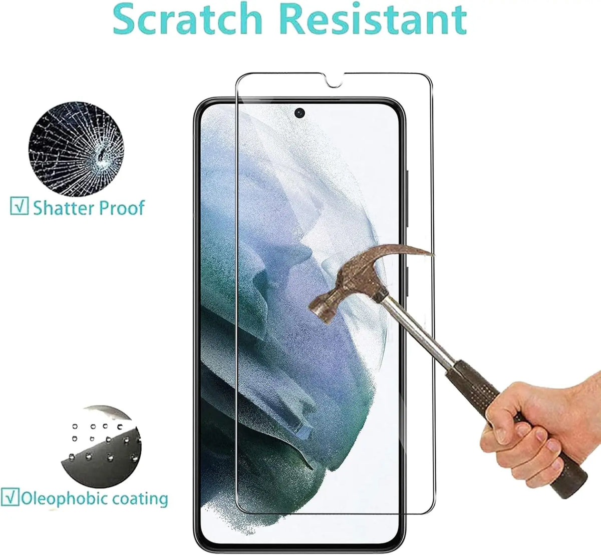 1/4Pcs Tempered Glass Screen Protector for Samsung Galaxy S24 - Smartphone Protection Suitable for Samsung S24 Series