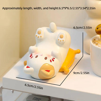 Cute Cartoon Cat Desktop Ornaments Phone Stand Creative Desk Decor for Office Home Kawaii Cat Glasses Storage Holder
