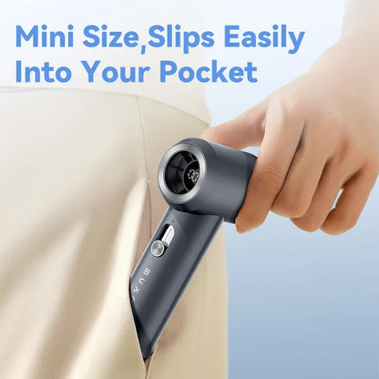MUXNW Mini Portable Handheld Fan, 16800RPM 100-Speed Display, Safety Lock, 1800mAh Rechargeable