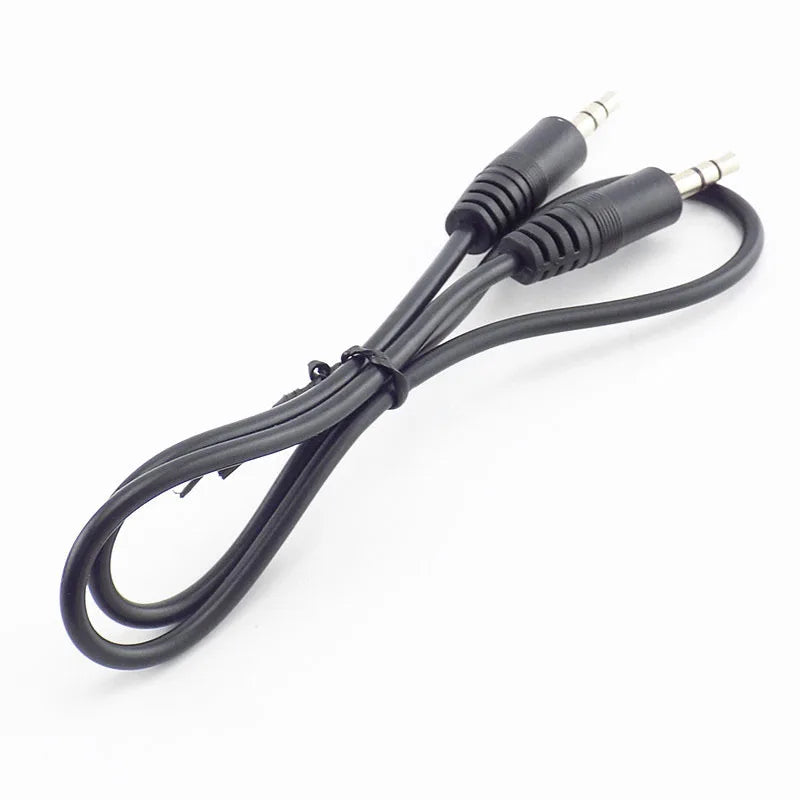 0.5m/1m 3.5mm to 3.5mm Aux Jack Male Extension cord AUX Audio Cable connectors earphone music player Headphones