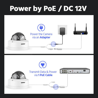 ANNKE 12MP Outdoor Smart Dual Light PoE Security Camera Color IR Night Vision Built-in Microphone IP67 Smart Home H.265+