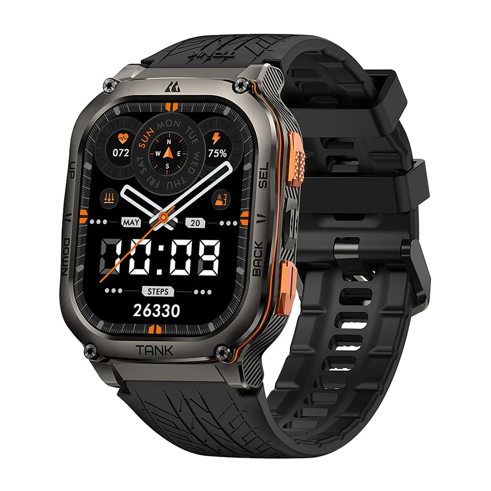 KOSPET TANK M3 Ultra GPS Smart Watch for Men Stainless Steel 5ATM Waterproof Bluetooth Call  24/7 Health Monitor for Android iOS
