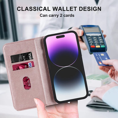 For Magsafe Wallet Leather Flip Case For iPhone 12 13 14 15 16 Pro Max mini Magnetic Wireless Charging Book Folio Cover