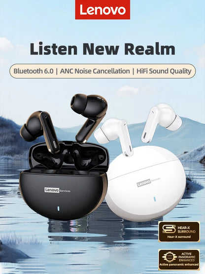 5/10PCS Lenovo LE253 Earphones TWS Wireless Bluetooth 6.0 Headphones ANC Noise Reduction HiFi Sound Gaming Sports Headset New