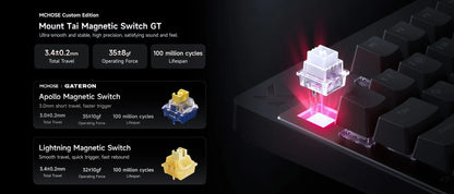 Mchose Mix87 Magnetic Swtich Keyboard Wired Gaming Keyboard 8K+256K Esport 0.08ms Low Latency E-Sports Custom Gamer Accessories