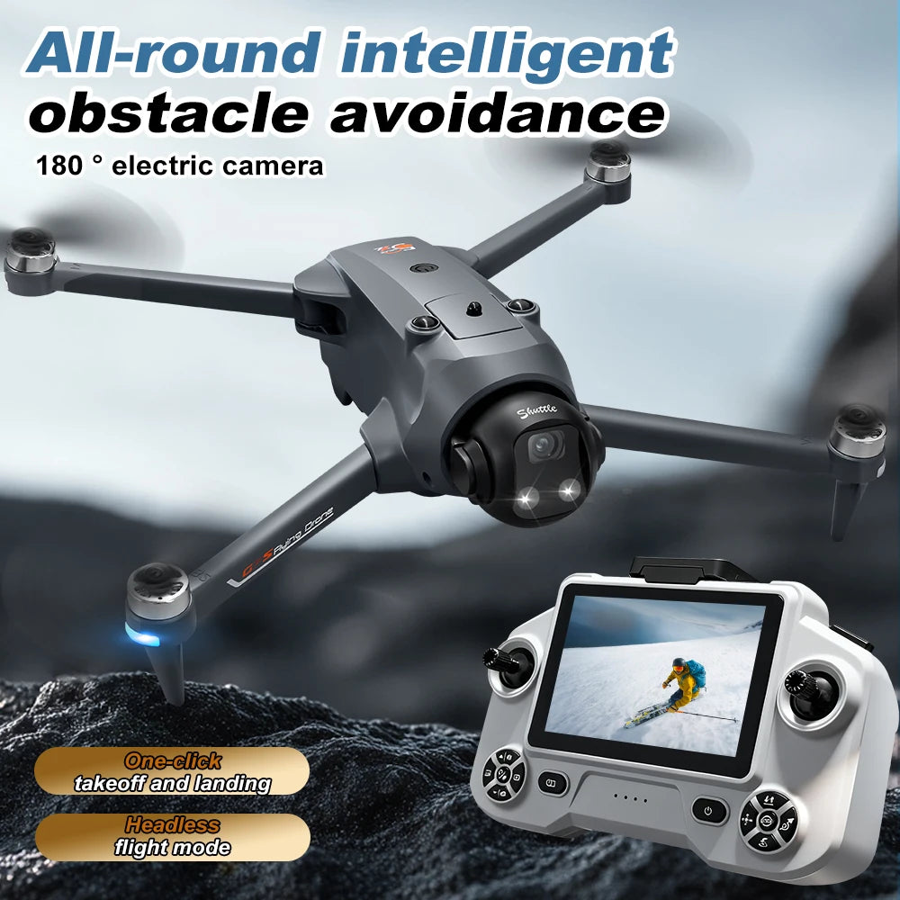 ZNLYRION YL059 GPS Foldable Drone With Large Screen Remote 180 Electric Adjustable Camera All Round Obstacle Avoidance Brushless Motor 5G FPV RC Quadcopter