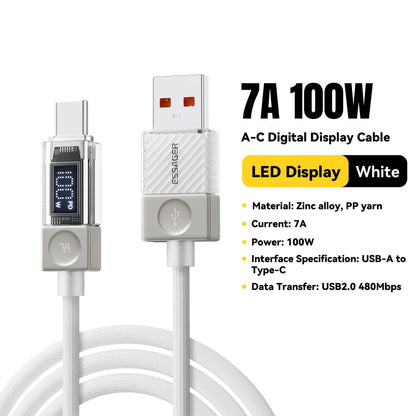 Essager 240W USB C Cable for iPhone 18 17 16 Plus Pro Max Macbook iPad Supercharge Fast Charger Type C Cable for Xiaomi Samsung