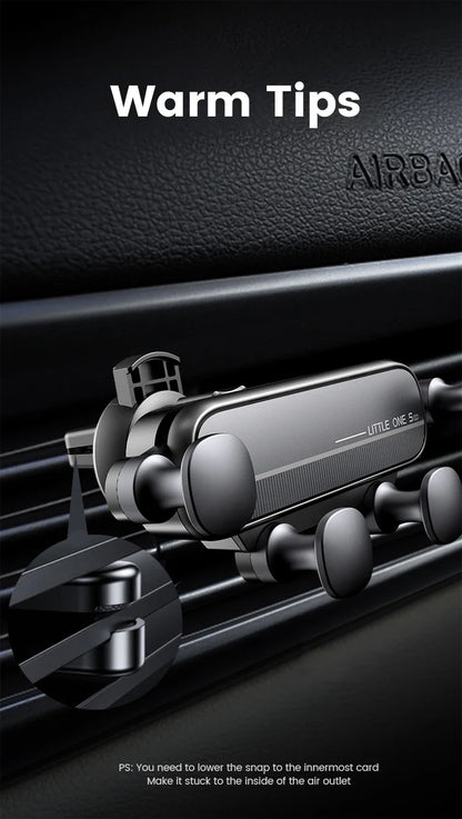 Gravity Car Phone Holder Air Vent Mount Cell Phone Holder in Car Mobile Support For iPhone16 15 14 13 12 Xiaomi GPS Stand