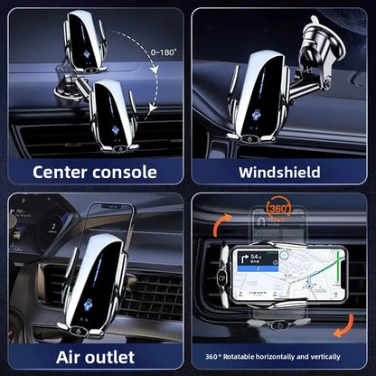 Wireless Charger For Car Mobile Cell Phone Holder Support For Mobile Car Mount Automotive Electric Induction Auto Clamping