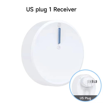 Outdoor Waterproof Circular Self Generating Wireless Doorbell Compatible With Ac 110v-240v Us/Eu Plug Ultra Long Distance Caller