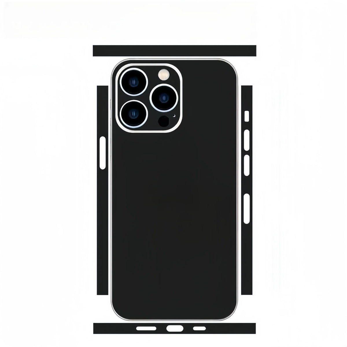 Plain Color Decal Skin for iPhone 13 14 15 16 17Pro Max Back Film Cover Wrap Rear Screen Protector Anti-scratch Durable Sticker