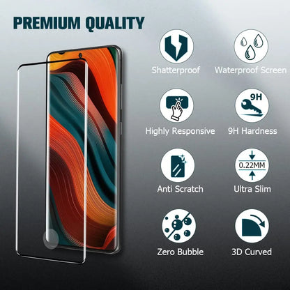 Fingerprint Curved Screen Protectors For Samsung Galaxy S23 S24 Ultra S25 S26 S22 S21 S20 Note 10 20 Ultra S10e Tempered Glass