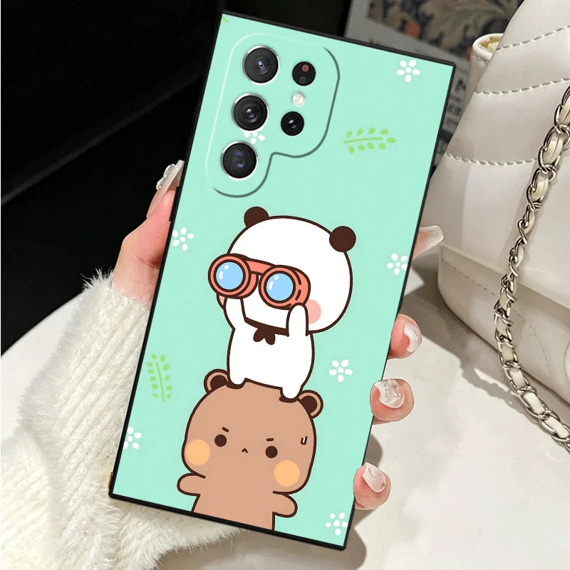 Soft Silicone Phone Case for Samsung Galaxy S25 S26 Ultra Bubu Dudu Cartoon Cute Shell S24 FE S23 S22 Plus S21 S20 + Edge Cover