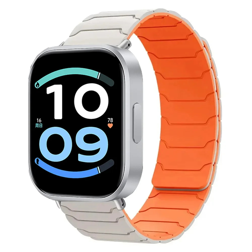 Magnetic Silicone Strap For Redmi Watch 6 Active-Lite/6-5-4 Sports Bracelet Wristband For Xiaomi Mi Band 10 Pro/9 Pro/8 Pro Belt