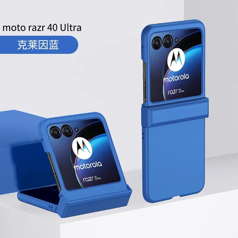 Skin Feel Case for Motorola Razr 40 50 60 70 Moto Razr50 40 60 Ultra 5G Solid Color 3-piece Hinge Set Protect Anti-Scratch Cover