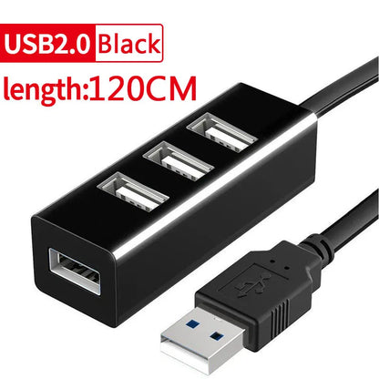 USB 2.0 Hub USB Hub 2.0 Multi USB Splitter Hub Use Power Adapter 4 Port Multiple Expander Mini USB 2.0 Hub