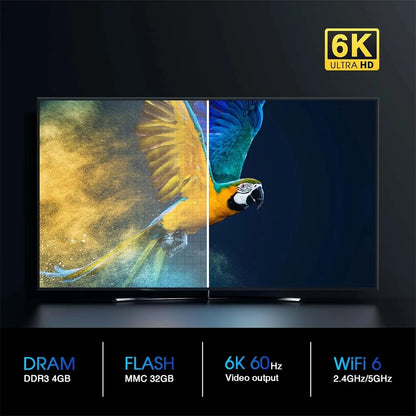 We2USat K3 Pro Android Smart TV Box Streaming Media Player Build in WiFi+Voice Remote Control Better Than Vseebox V5 PRO Free Ch
