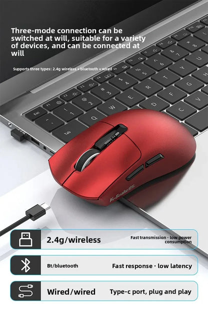 X11PRO Wireless Gaming Mouse, Tri-Mode Bluetooth+2.4G+wired,65g Lightweight, PAW3311 Sensor, 12000 DPI