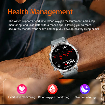 2026 Military T-Rex 3 Smart Watch Fitness Clock Men 466*466 AMOLED Screen 1000mAh Battery Flashlight Call Waterproof Smartwatchs