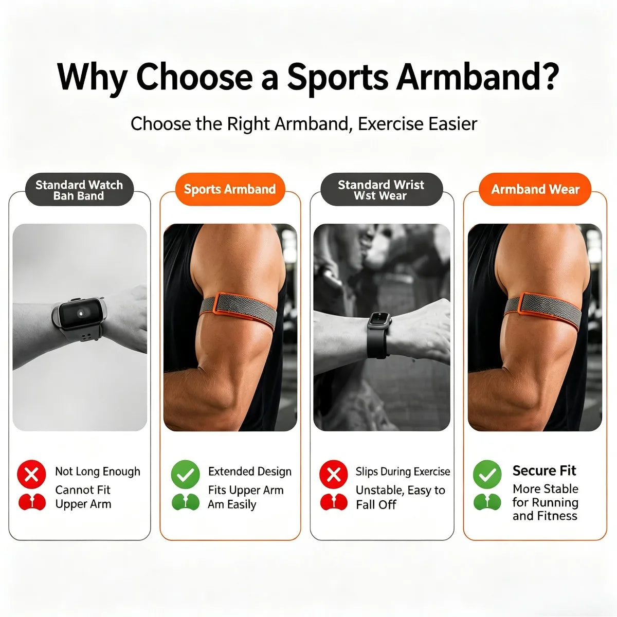 Google Fitbit Air Bicep Armband Sport Fitness Tracker Nylon Woven Breathable Watch Band Adjustable Wrist Strap For Running