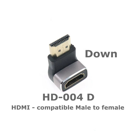 8K Micro Mini HDMI - compatible with 2.1 Connector Adapter 270 90 Degree Male to Female for HDTV PS4 PS5 Laptop 4K HDMI Extender