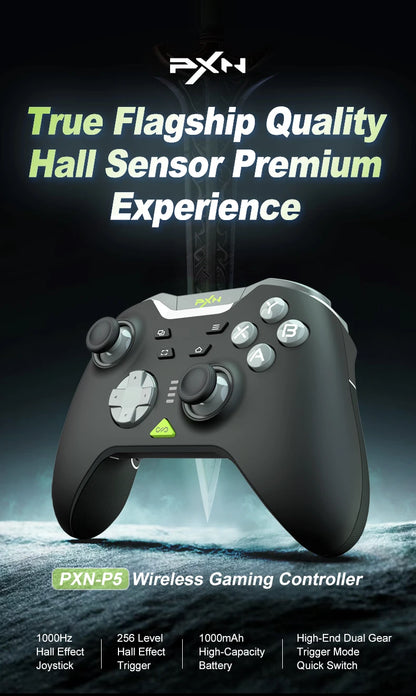 Pink Game Controller, Original PXN P5 Controller Supports Switch, iOS, Android, Computer PC, Built-in 2.4G Receiver