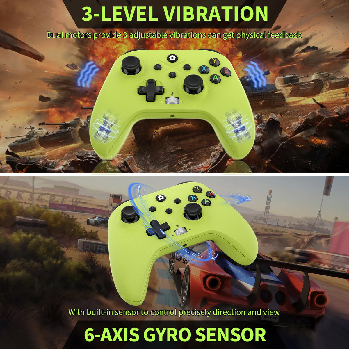 Wireless For XBOX Controller, XBOX ONE Series S/X Console/PC Gaming Gamepad Keys Programming 6 Axis Gyro Turbo Function Win 7/10