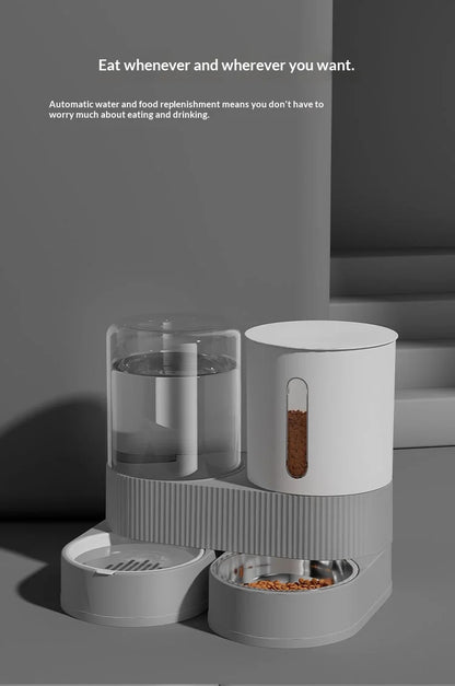Large Capacity Automatic Pet Feeder and Water Dispenser All in One Dog Cat Bowl Smart Gravity Food Water Bowl for Pets