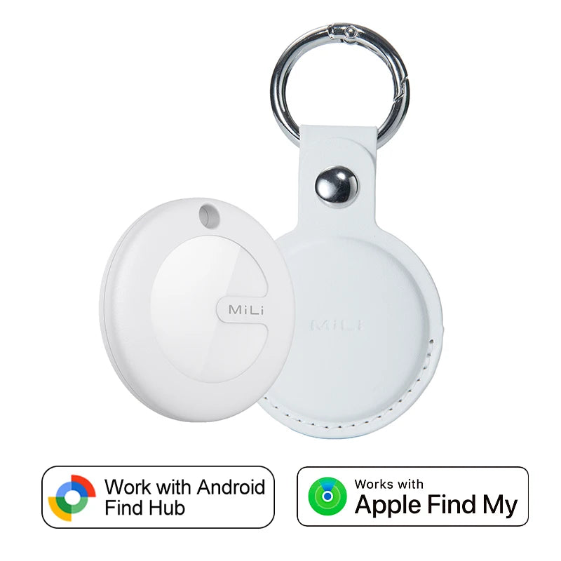 Dual System MiLi MiTag Smart Location Tag Bluetooth GPS Tracker Locator Keys Finder Works With Apple Find My & Google Find Hub