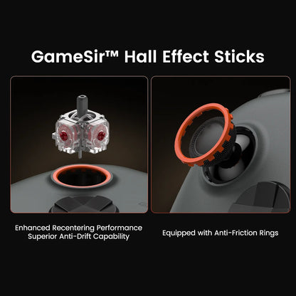 GameSir Nova 2 Lite Wireless Game Controller Switch Gamepad Hall Effect Joysticks Anti-Drift for Nintendo Switch / iPhone / Android / PC