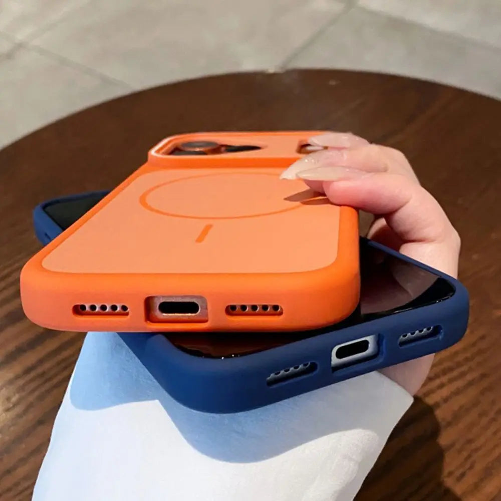 Luxury Color Collision Silicone Phone Case For iPhone 18 Pro Max 16 15 14 13 12 17 Pro Max 18 Pro For Magsafe Shockproof Cover