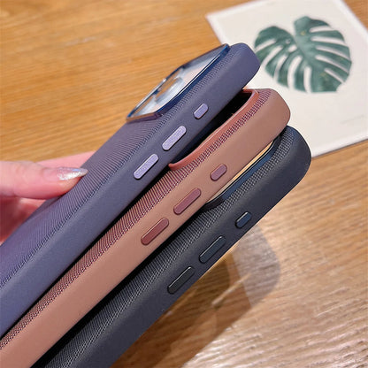 New Original Technology Woven Magnetic Phone Case For IPhone 18 17 16 15 14 13Pro Max Support Wireless Charging Shockproof Cover