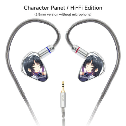 CVJ KIRA HiFi IEM In-Ear Earphones Wired Detachable Cable 3.5mm Type-C 4.4mm Balanced Earbuds For Music Gaming Anime Design