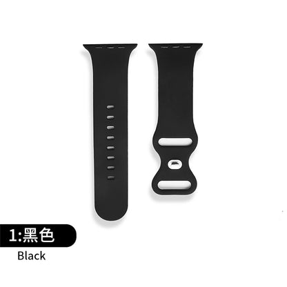 New Tropical Rubber Strap for Apple Watch Band 44mm 40 45 42 46 38 49 41mm Silicone Bracelet iWatch Series 12 11 10 9 8 7 6 5 4