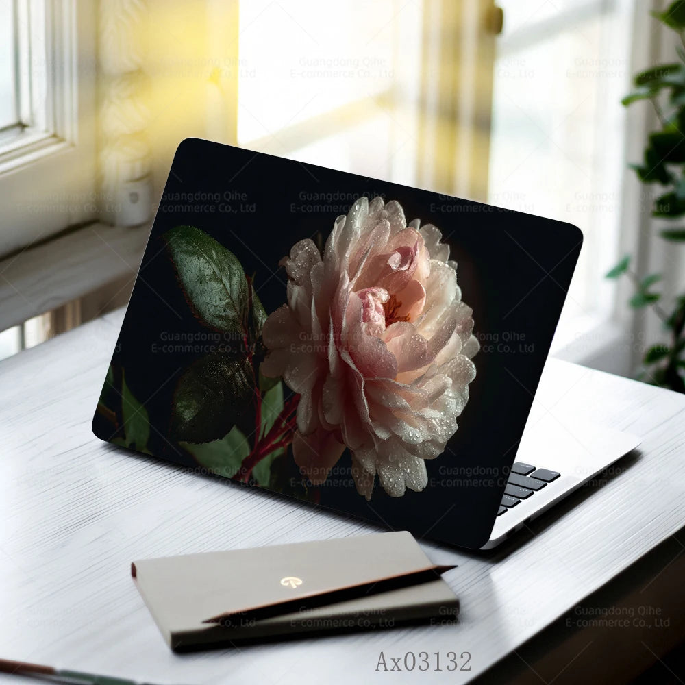 Nature and Floral Themed Laptop Stickers Self Adhesive Waterproof Anti Scratch Notebook Cover for MacBook Protective Skins