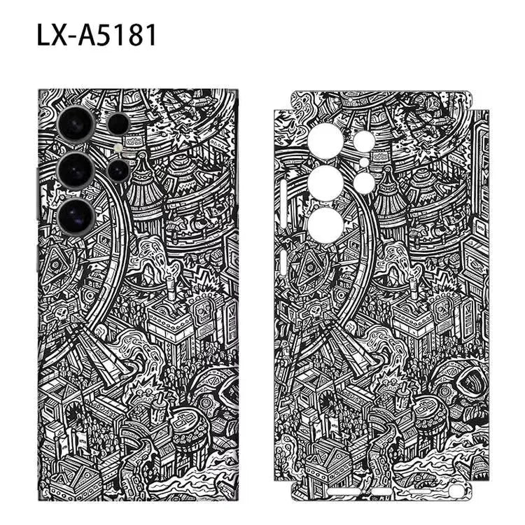 Colorful Camouflage Wrap Tear Down Skin for Samsung Galaxy S26 S24 S25 S23 Ultra Back Protector Cover Casing Stickers