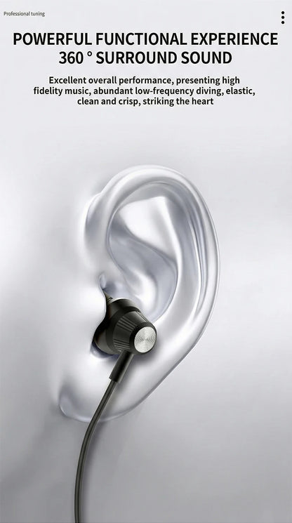 USB Type C Wired Earphones HiFi Stereo Surround 3.5mm in Ear Wired Headphones For Samsung Galaxy S26 S25 S24 Ultra Wired Earbuds