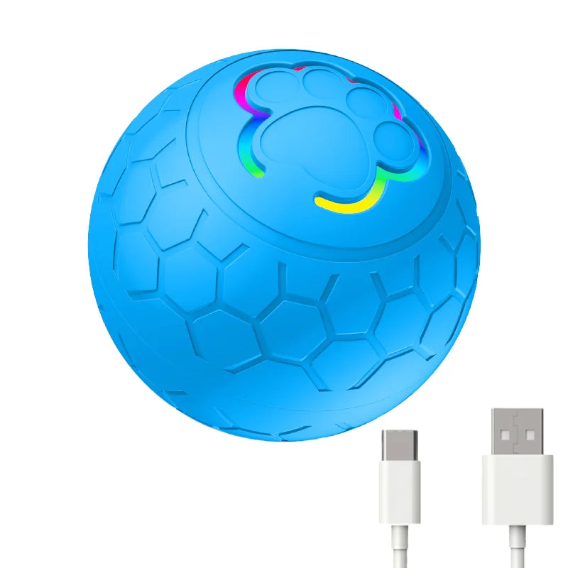 Interactive Smart Pet Toy Ball Motion Activated Hunting Toy Automatic Rolling Color Changing Self Entertainment Cat Small Dog