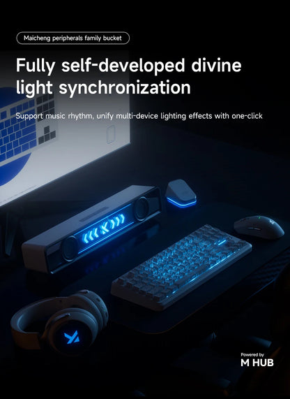 MCHOSE K87S Keyboard Three Model Mechanical Magnetic Knob Control Gaming  Hot Swappable Custom Keyboard For Laptop PC