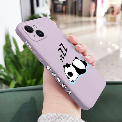 Sleepy Panda Phone Case For iPhone 16 16e 15 14 13 12 11 Pro Max Mini X XR XS SE2020 8 7 Plus 6 6S Plus Cover