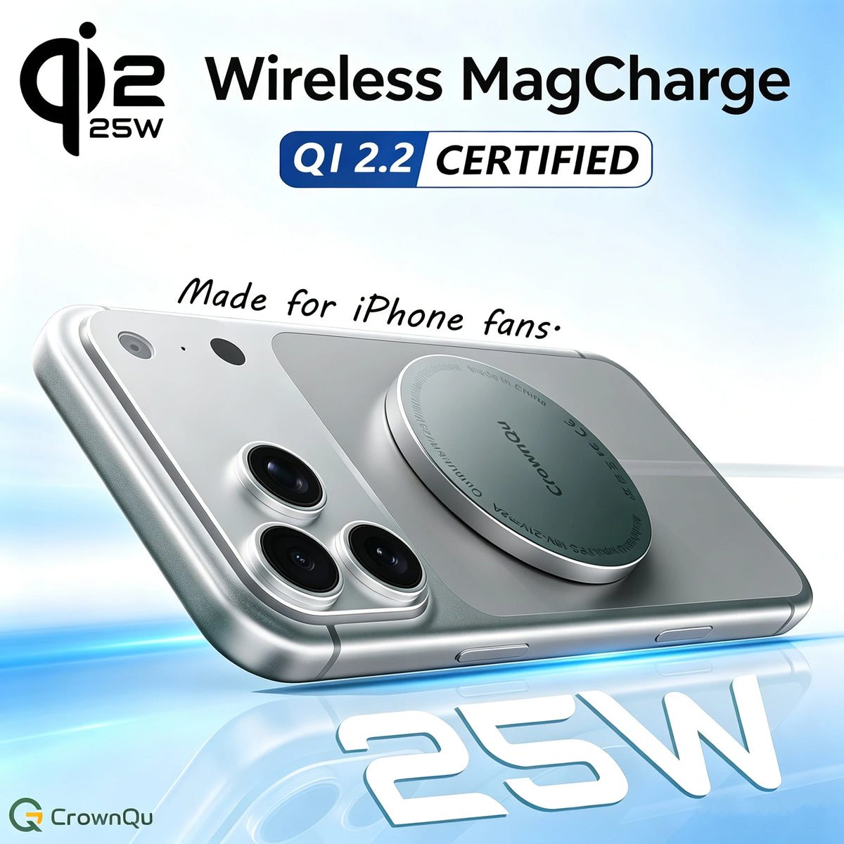Qi2.2 Magnetic Charger 25W Magnetic Induction Fast Charging For Macsafe IPhone18 17 16 15 14 12ProMax‌ 5W Airpods Xiaomi Samsung