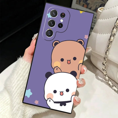 Soft Silicone Phone Case for Samsung Galaxy S25 S26 Ultra Bubu Dudu Cartoon Cute Shell S24 FE S23 S22 Plus S21 S20 + Edge Cover