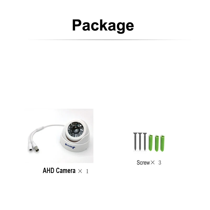 JIENUO 4K CCTV AHD 1080p Camera White Dome Security Infrared Night Vision 5MP TVI CVI 2mp Video Home Front Rear View Cam System